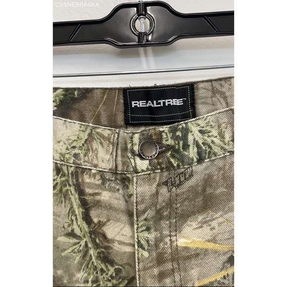 Realtree Trousers Adult Brown Carpenter Camo Canvas Pant Work Wear Mens - 36x34 - Picture 4 of 8